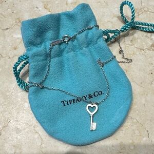Tiffany & Co. Silver Heart Key Pendant